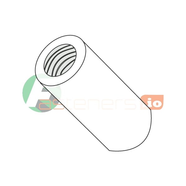 Newport Fasteners Round Standoffs, #10-32 Thrd Sz, 1 in Bd L, Nylon Plain, 1/4 in OD, 1000 PK 501611RFN - main